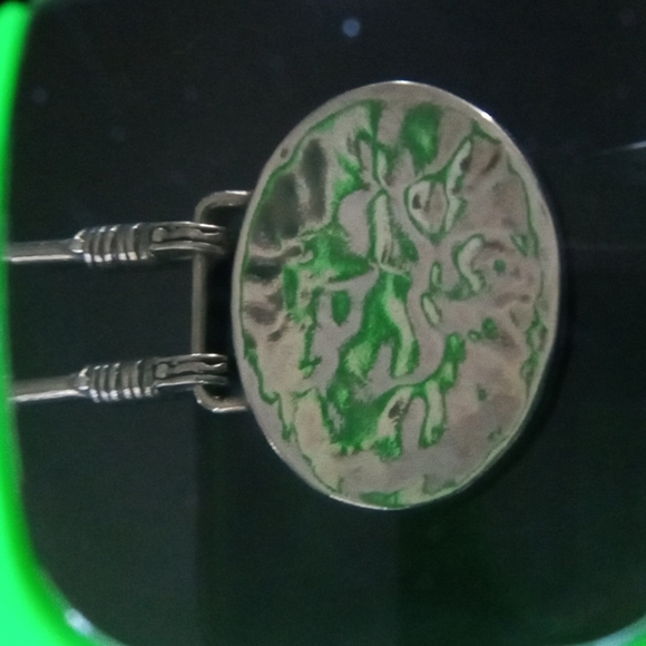 Silpada 925 Silver hammered oval minimalistic necklace and earring Set - Picture 6 of 12